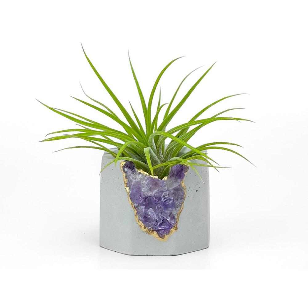 Gift Raw Amethyst Crystal Planter Geode Planter vase pot